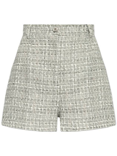 Dolce & Gabbana Tweed Shorts With Lurex Thread, Women's, Grey - DOLCE&GABBANA - BALAAN 1