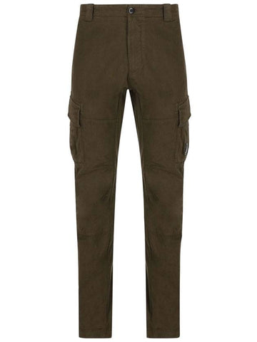 Lens Patch Stretch Satin Cargo Straight Pants Ivy Green - CP COMPANY - BALAAN 1