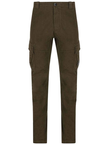 Lens Patch Stretch Satin Cargo Straight Pants Ivy Green - CP COMPANY - BALAAN 1