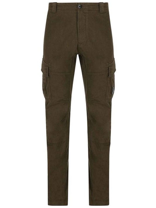 Lens Patch Stretch Satin Cargo Pants Ivy Green - CP COMPANY - BALAAN 1