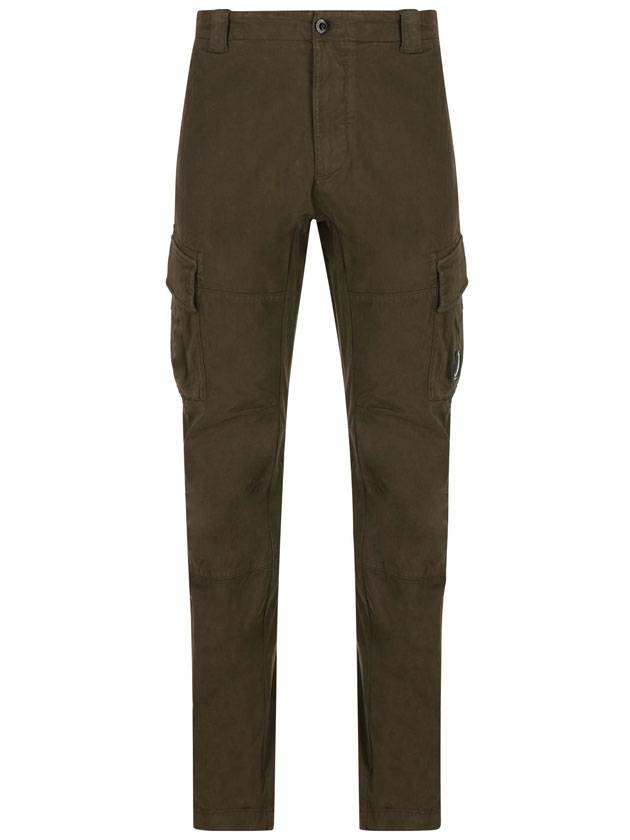 Lens Patch Stretch Satin Cargo Straight Pants Ivy Green - CP COMPANY - BALAAN 1