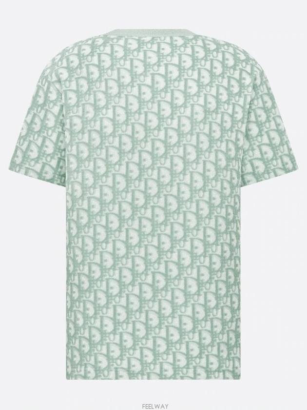 Dior Oblique Casual Fit T Shirt Green White Terry - DIOR - BALAAN 7