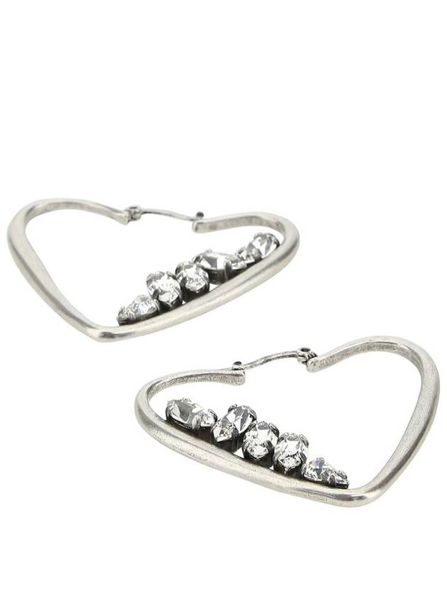 stud heart earrings silver - SAINT LAURENT - BALAAN 3