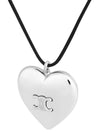 Coeur Triomphe Brass Rhodium Cotton Necklace Silver Black - CELINE - BALAAN 8