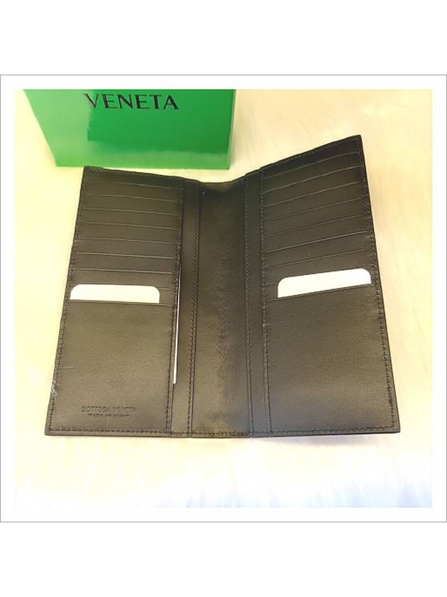 Intrecciato Leather Slim Long Wallet Black - BOTTEGA VENETA - BALAAN 4