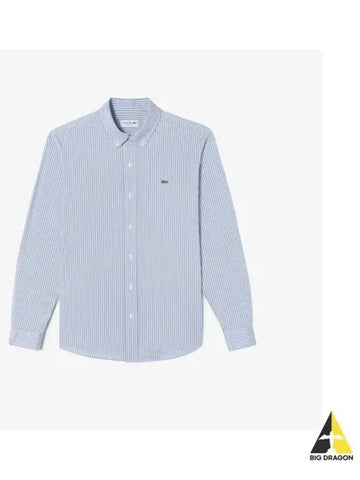 Men s Jersey Striped Shirt Light Blue - LACOSTE - BALAAN 1