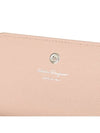 Gancini Leather Card Wallet Pink - SALVATORE FERRAGAMO - BALAAN 6