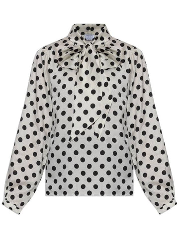 Kate Spade Polka Dot Pattern Top, Women's, White - KATE SPADE - BALAAN 1