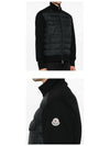 Logo Patch Knit Down Mix Zip up Black Men s Jacket 8G00033 89AHS 999 TEO - MONCLER - BALAAN 5