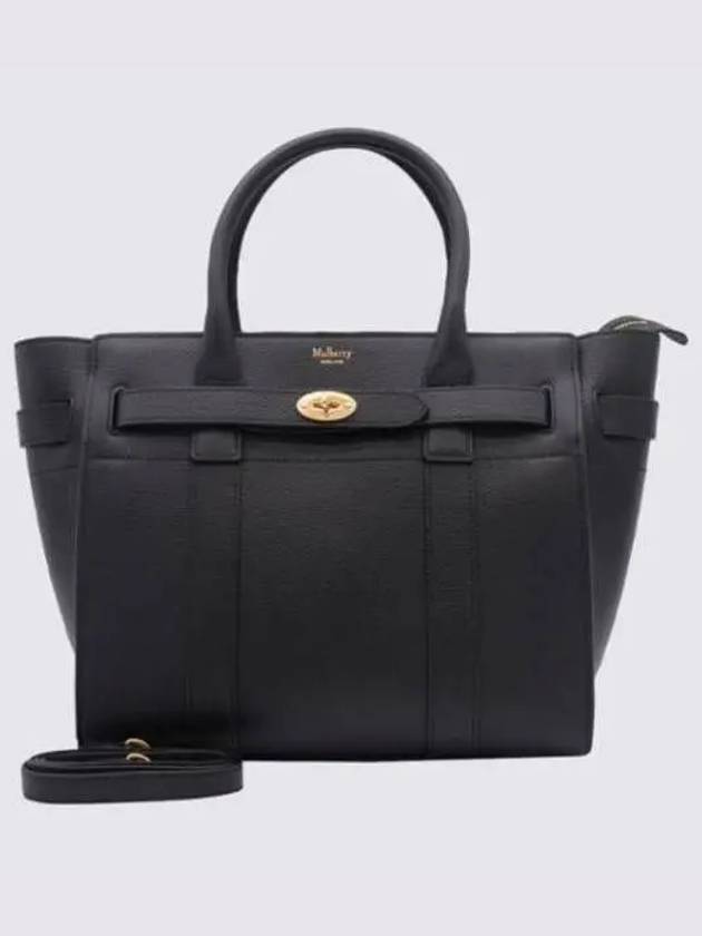 Small Classic Grain Zipper Tote Bag Black - MULBERRY - BALAAN 2