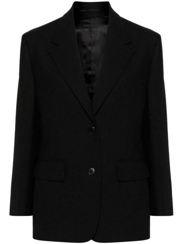 Wool single breasted jacket black - PRADA - BALAAN 1