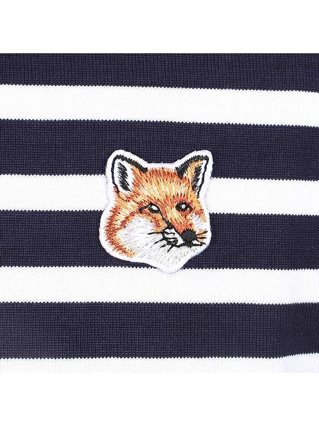 Fox Head Patch Regular Marin Long Sleeve T Shirt Navy Stripes - MAISON KITSUNE - BALAAN 6