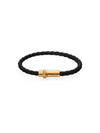 Medusa Braided Leather Bracelet Black - VERSACE - BALAAN 2