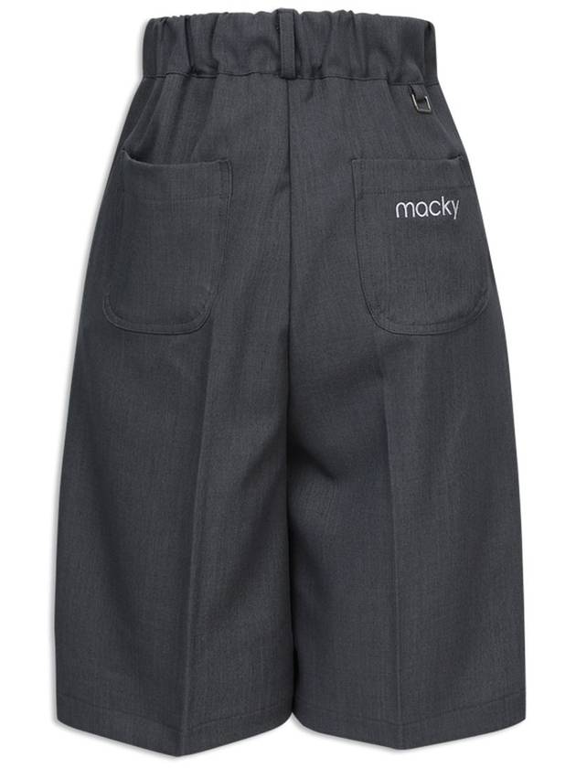 Basic Bermuda Pants Skirt Shorts Charcoal MCSS24PT2GY - MACKY - BALAAN 3