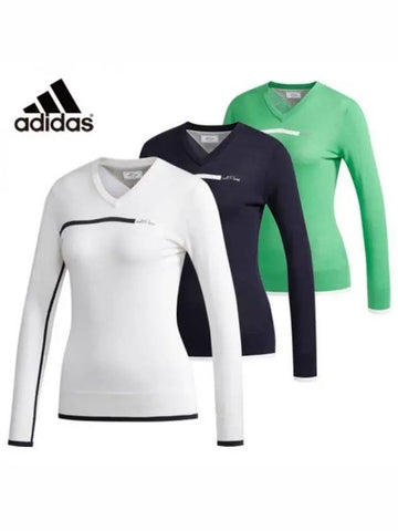 Adipure V neck knit women s sweater domestic product GQG022081776689 - ADIDAS GOLF - BALAAN 1