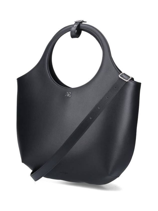 Holy Leather Tote Bag Black - COURREGES - BALAAN 3