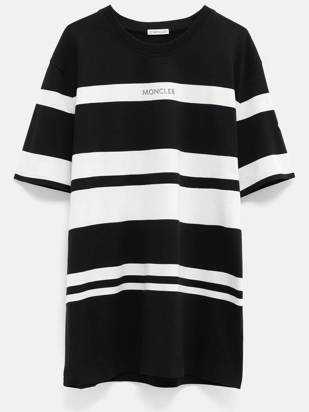 Striped short sleeve t shirt black - MONCLER - BALAAN 2