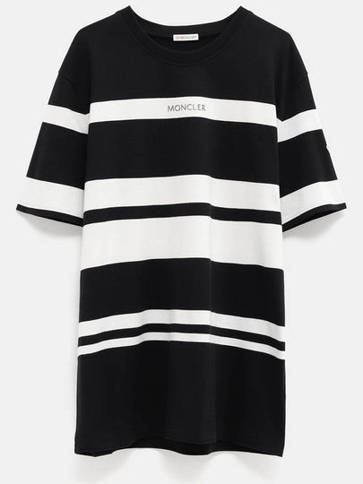 Striped short sleeve t shirt black - MONCLER - BALAAN 2