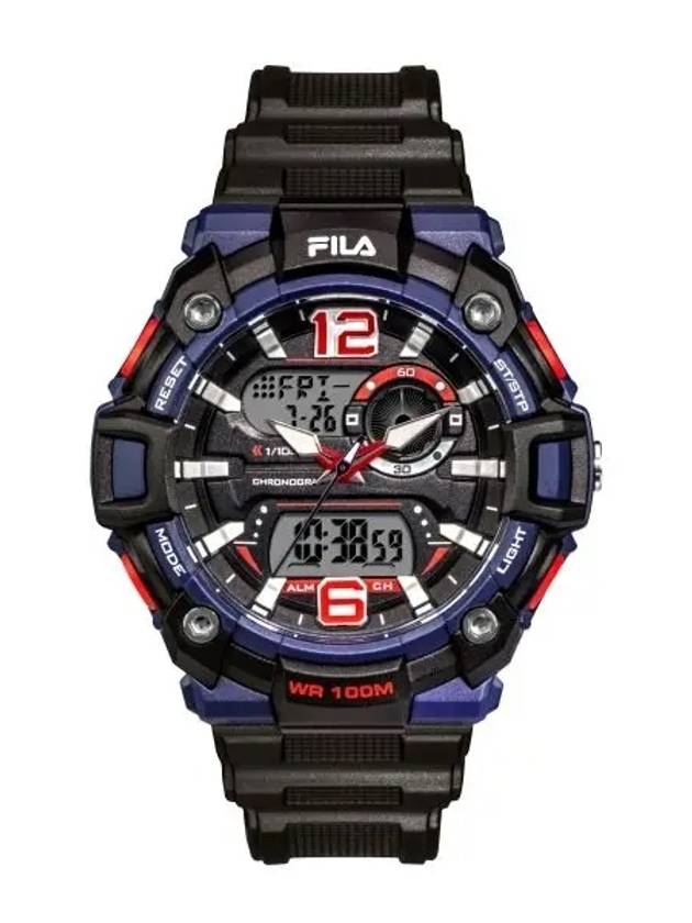 Wrist Watch Rubber Men's Electronic Anadigi 38 189 001 - FILA - BALAAN 2