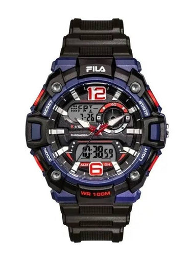 Wrist Watch Rubber Men's Electronic Anadigi 38 189 001 - FILA - BALAAN 1