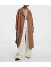 Women's Eric Belt Wool Double Coat Brown - MAX MARA - BALAAN 3