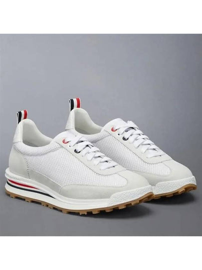 Thom Women Browne Nylon Tech Runner Low Top Sneakers Grey White - THOM BROWNE - BALAAN 2