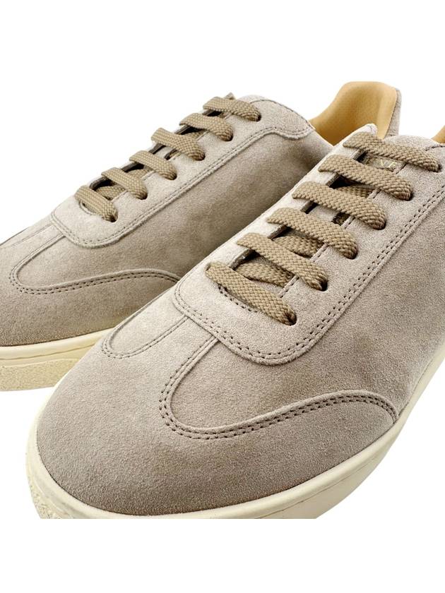 Almond Toe Leather Low Top Sneakers Grey - BRUNELLO CUCINELLI - BALAAN 5