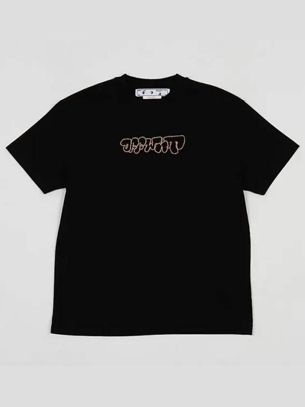 Sketch Logo Cotton Short Sleeve T-Shirt Black - OFF WHITE - BALAAN 2