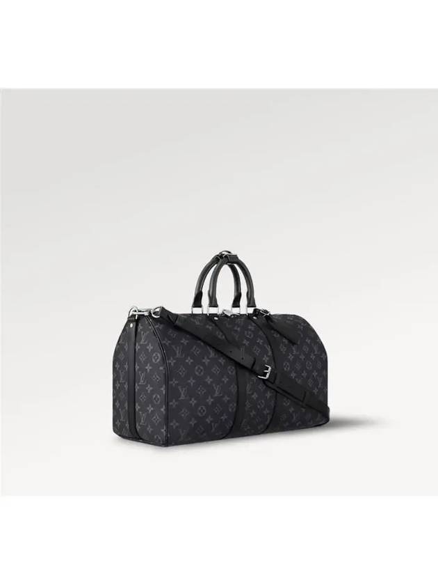 Keepall 45 Bandouliere Monogram Eclipse Duffel Bag Grey - LOUIS VUITTON - BALAAN 3