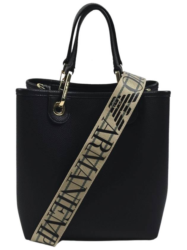 Women's Logo Tote Bag Black - EMPORIO ARMANI - BALAAN 3