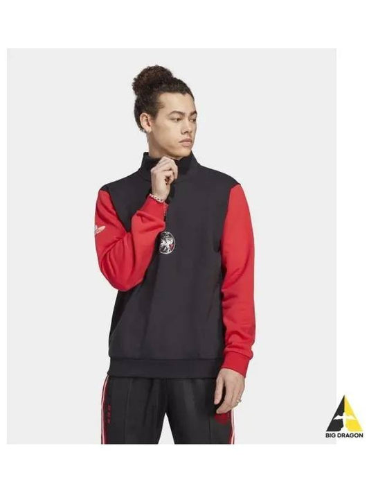 adidas Ajax Half Zip Black IN4720 - ADIDAS - BALAAN 1