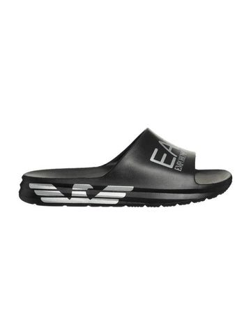 Logo Slippers Black - EMPORIO ARMANI - BALAAN 1