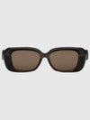 Low Nose Bridge Rectangular Sunglasses Havana - GUCCI - BALAAN 2