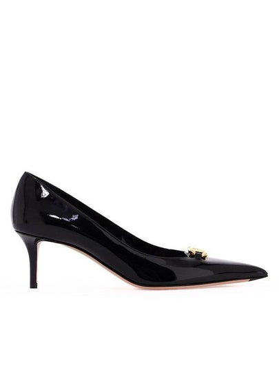 Valentino Garavani Black Leather Pumps - VALENTINO - BALAAN 2