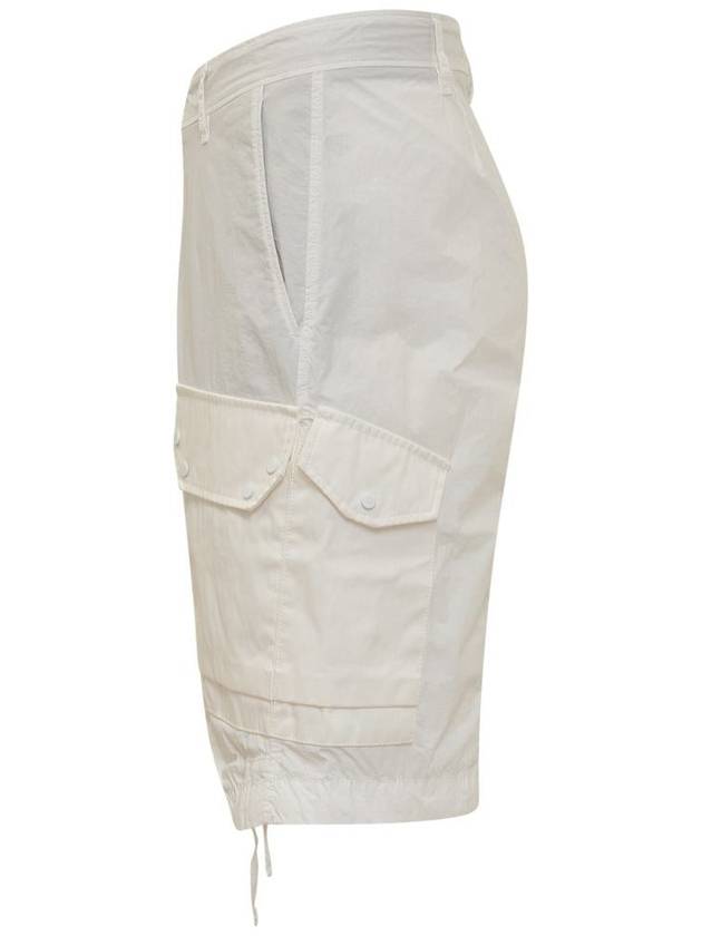 Nylon Tactel Cargo Bermuda Shorts White - TEN C - BALAAN 4