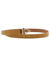 Triangle Buckle Leather Belt Beige - BOTTEGA VENETA - BALAAN 2