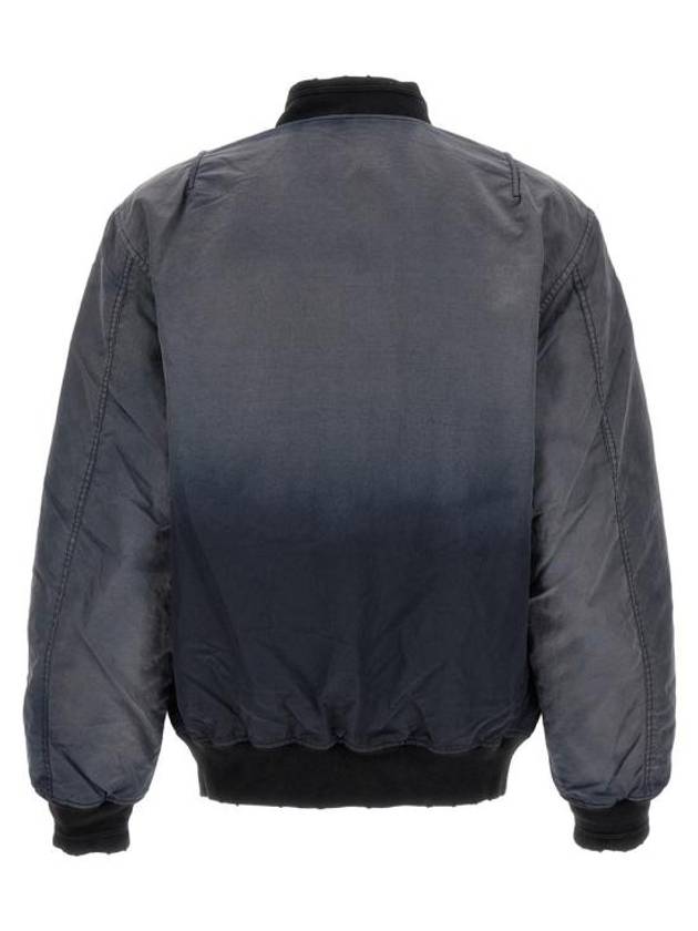 J-Kepes Gradient Quilted Bomber Jacket Dark Grey - DIESEL - BALAAN 3