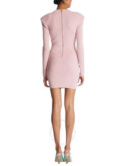 Balmain Button-Embellished Knitted Minidress, Brand Size 34 (US Size 2) - BALMAIN - BALAAN 2