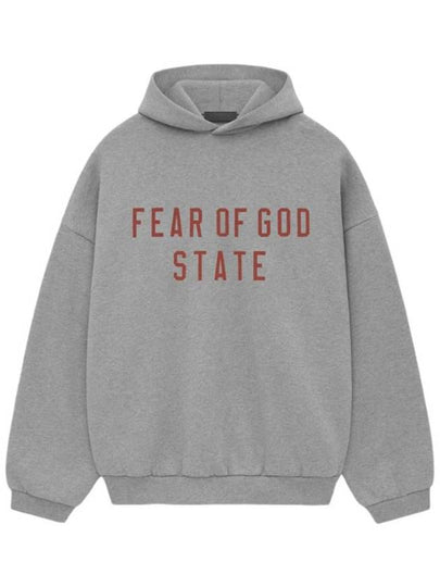 Logo Fleece Hoodie Dark Heather - FEAR OF GOD ESSENTIALS - BALAAN 2