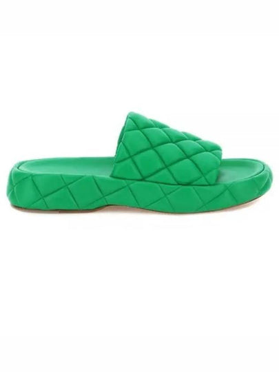 Quilted Padded Slippers Green - BOTTEGA VENETA - BALAAN 2