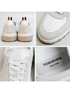 Letterman Panel Lace-Up Low-Top Sneakers White - THOM BROWNE - BALAAN 6