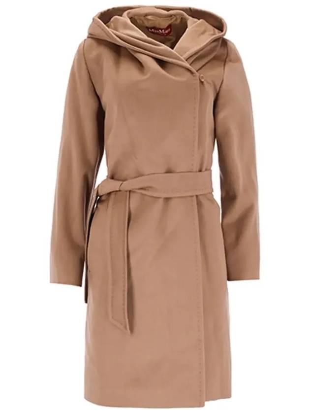 Newmang Hooded Single Coat Camel - MAX MARA - BALAAN 5