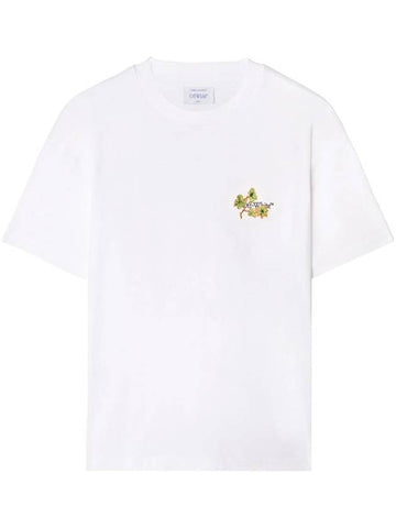 Off-White Ramage Flower Arrow Reg T-Shirt - OFF WHITE - BALAAN 1