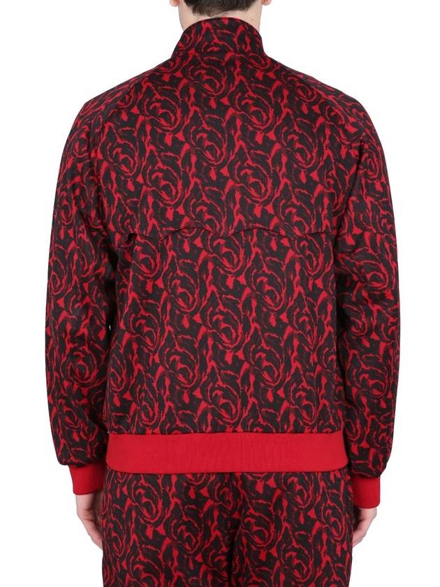 Needles G9 jacquard logo zip-up jacket red - BARACUTA - BALAAN 4