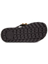 Chain Platform Leather Flip Flops Black - VERSACE - BALAAN 6