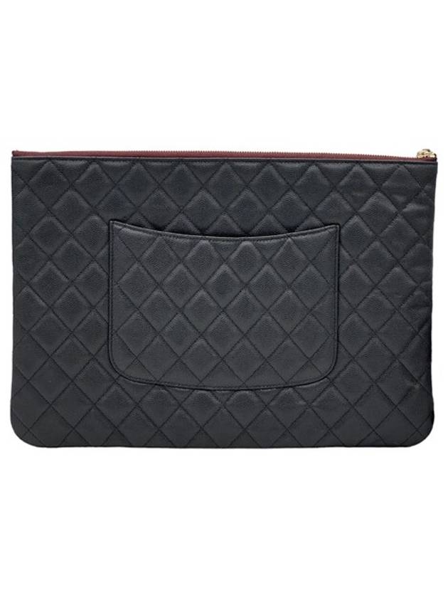 Classic Gold Hardware Caviar Large Calfskin Clutch Bag Black - CHANEL - BALAAN 5