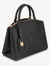 Petit Palais Monogram Empreinte Tote Bag Black - LOUIS VUITTON - BALAAN 3