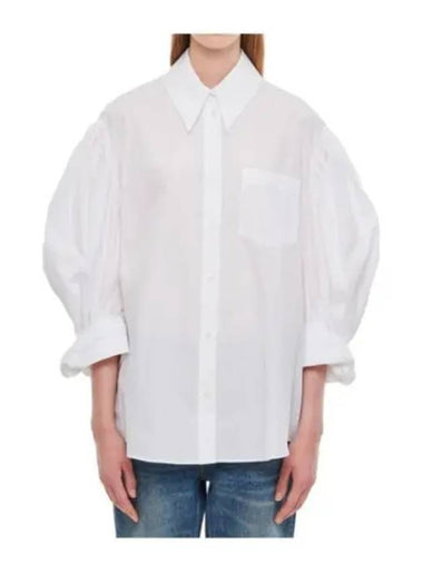 Oversized roll up sleeve shirt white 51030109 - SIMONE ROCHA - BALAAN 1