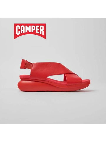 Balloon Women's Sandals Red Leather Balloon - CAMPER - BALAAN 1