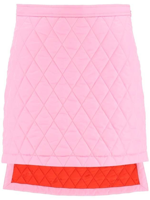 asymmetric diamond quilted H-line skirt - BURBERRY - BALAAN 1